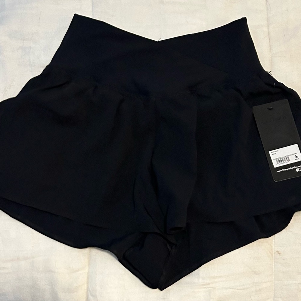 90 Degree By Reflex Black High-Waist Shorts